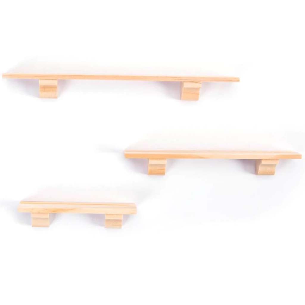 TM MINI PLATE SHELVES WD 3PC 