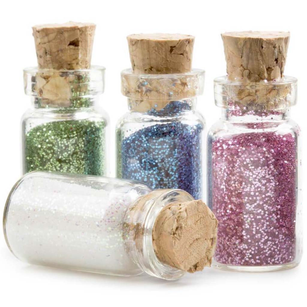 MINI FAIRY DUST BOTTLES X4CLRS 