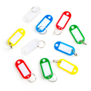 Crafter's Toolbox™ Plastic Key Ring Tags Assorted Colors 12 assorted size