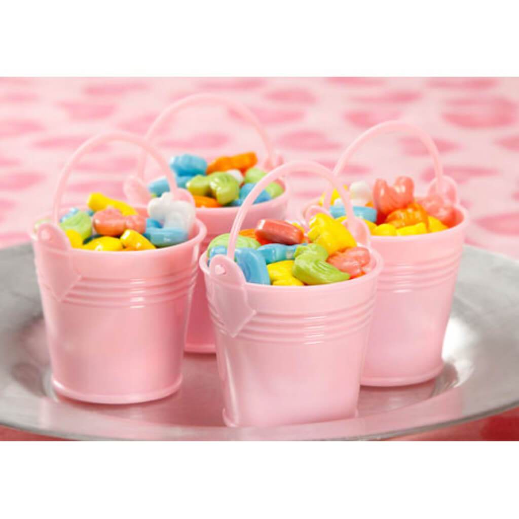 PLASTIC BUCKET 2.5IN 12PC PNK 