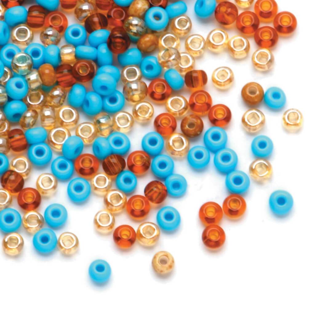 SEED BEAD TURQUOISE MIX 6.0 24G 