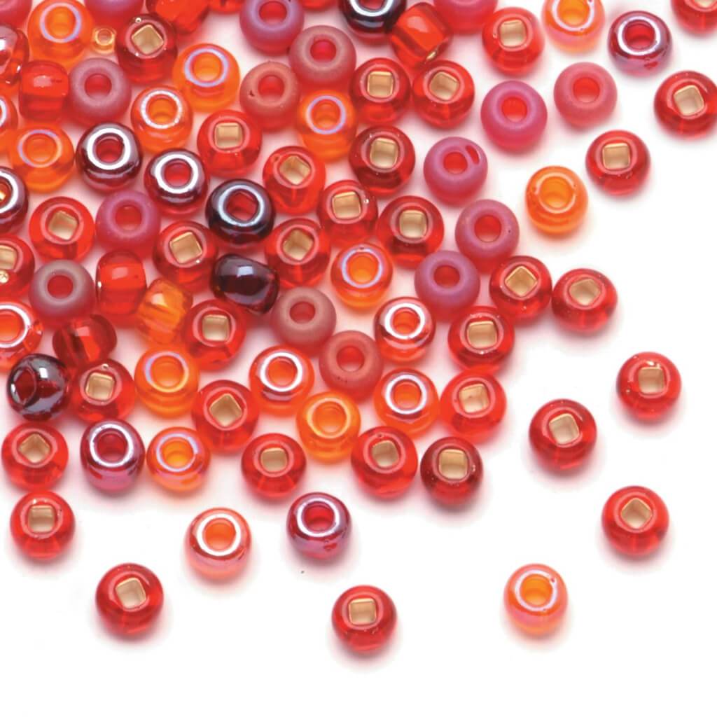 SEED BEAD RUBY MIX 2.0 24G 