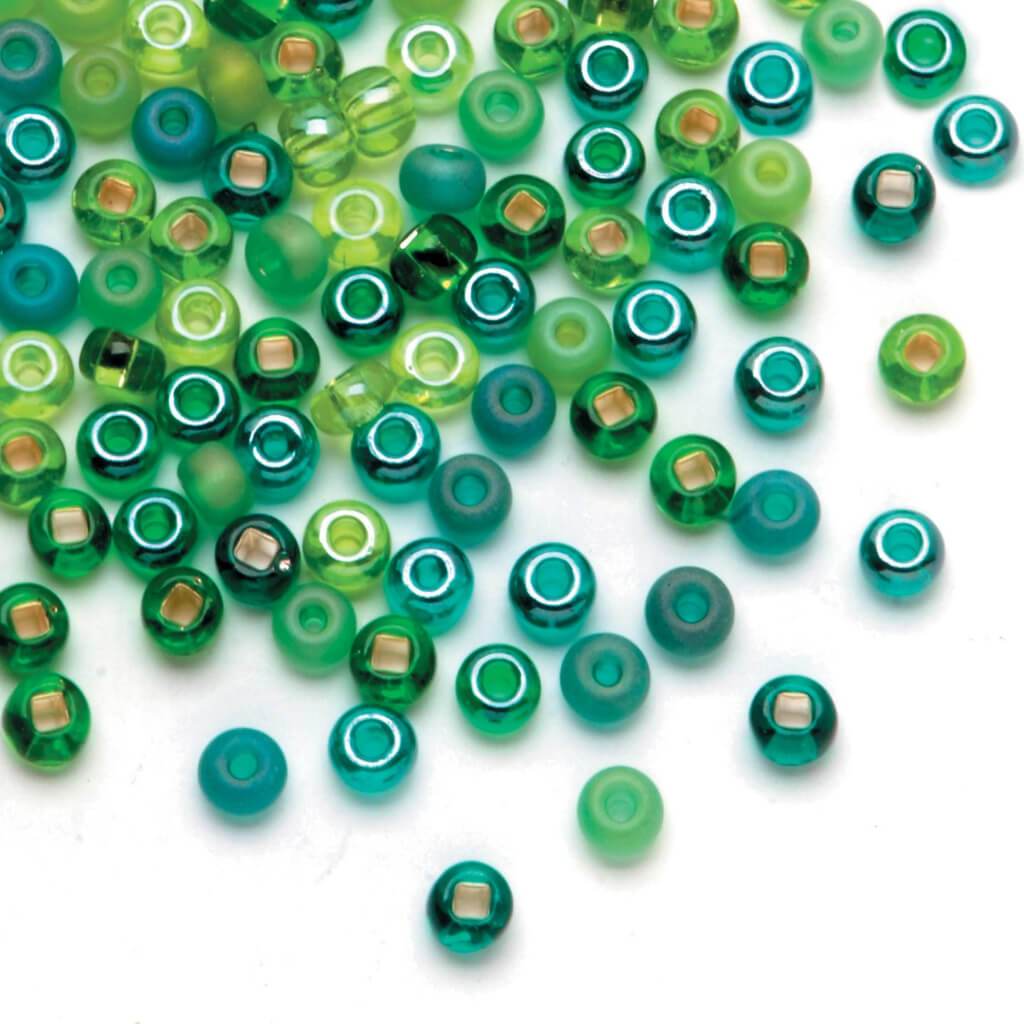 SEED BEAD GREEN MIX 2.0 22G 