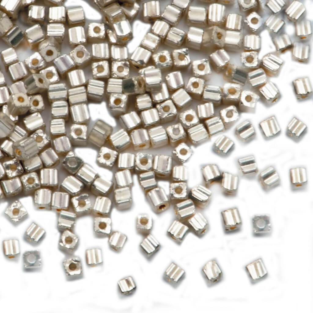 SEED BEAD GEO SLVR METALLIC 24G 