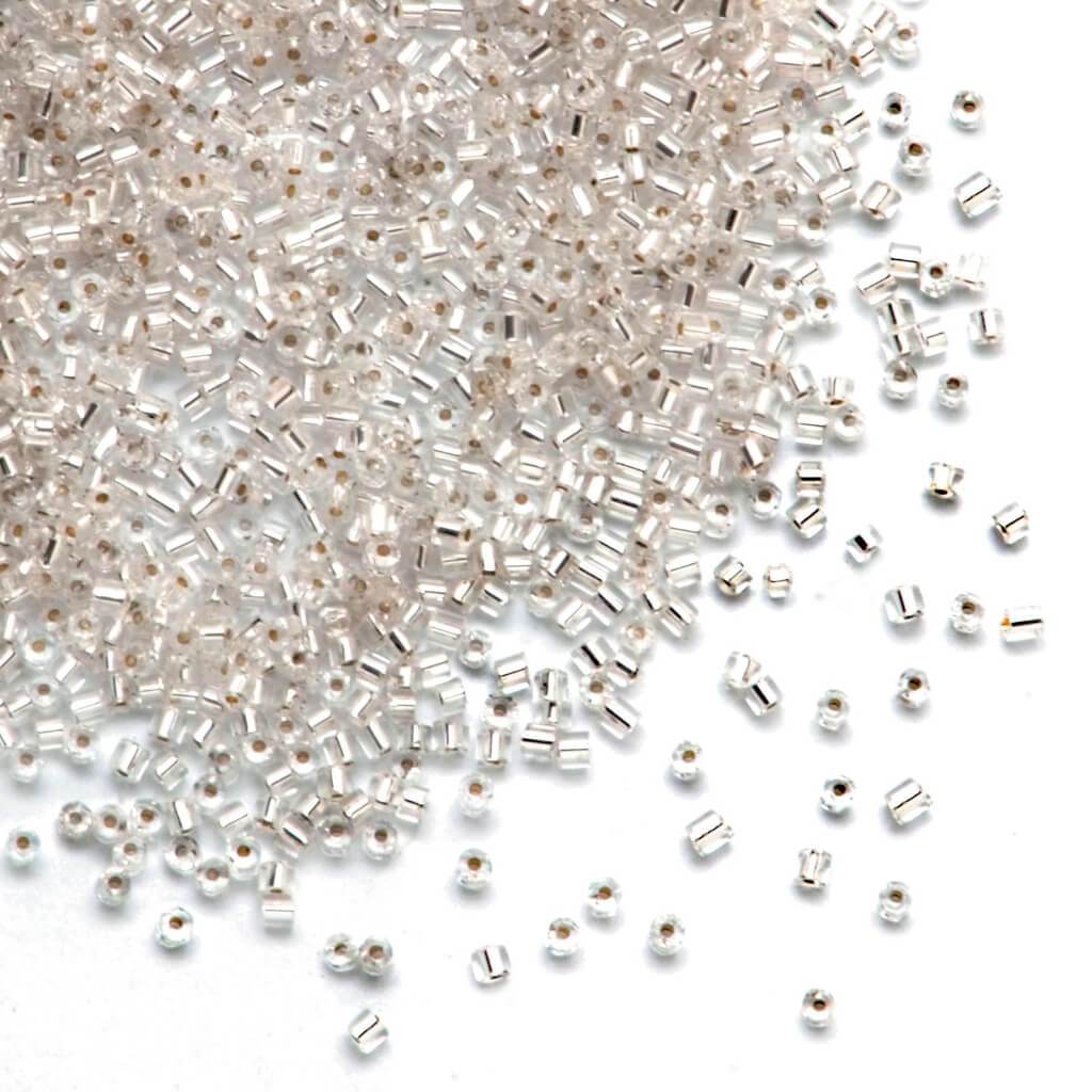 SEED BEAD SLVR LN CRYSTAL 2MM 24G 
