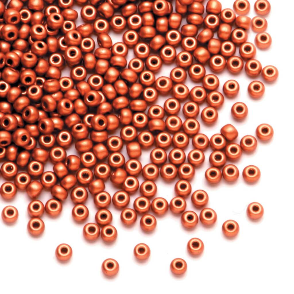 SEED BEAD METALLIC COPPER 24G 