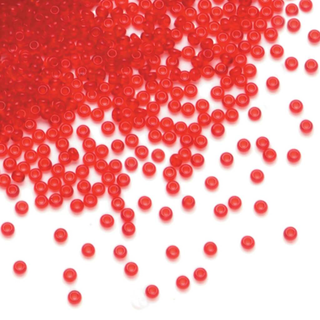 SEED BEAD TRANSPARENT RUBY 10 24G 