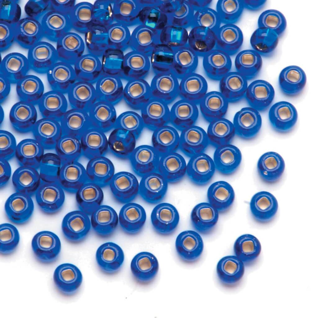 SEED BEAD SLVR LN COBALT 2/0 24G 