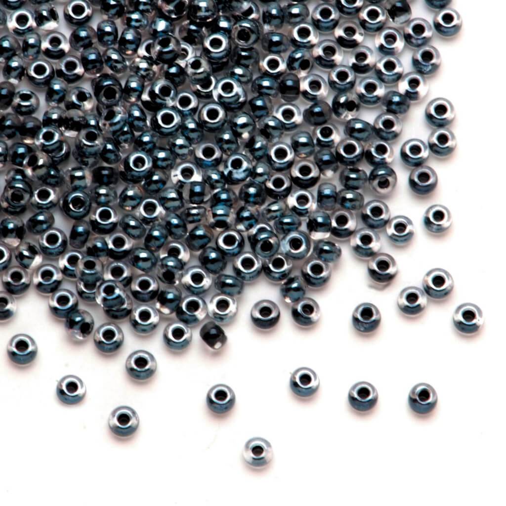 SEED BEAD BLK LN CRYSTAL 6/0 24G 