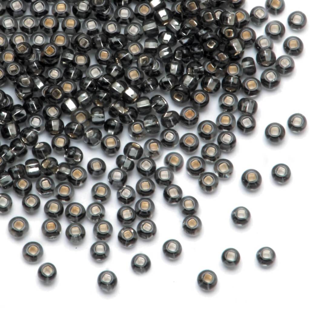 SEED BEAD SLVR ANTHRACITE 6/0 24G 