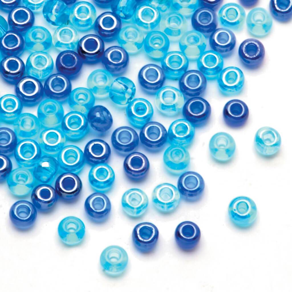 SEED BEAD SAPPHIRE MIX 2/0 24G 