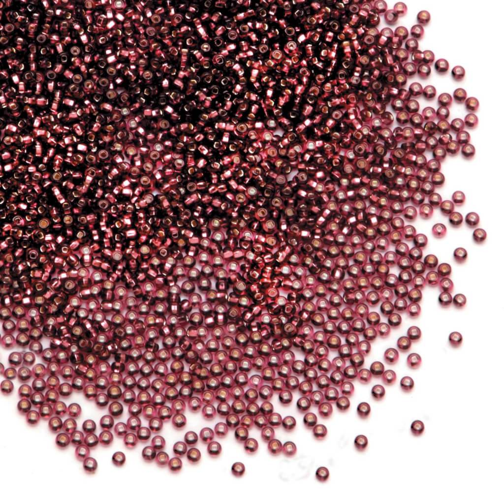 SEED BEAD SLVR AMETHYST 10/0 24G 