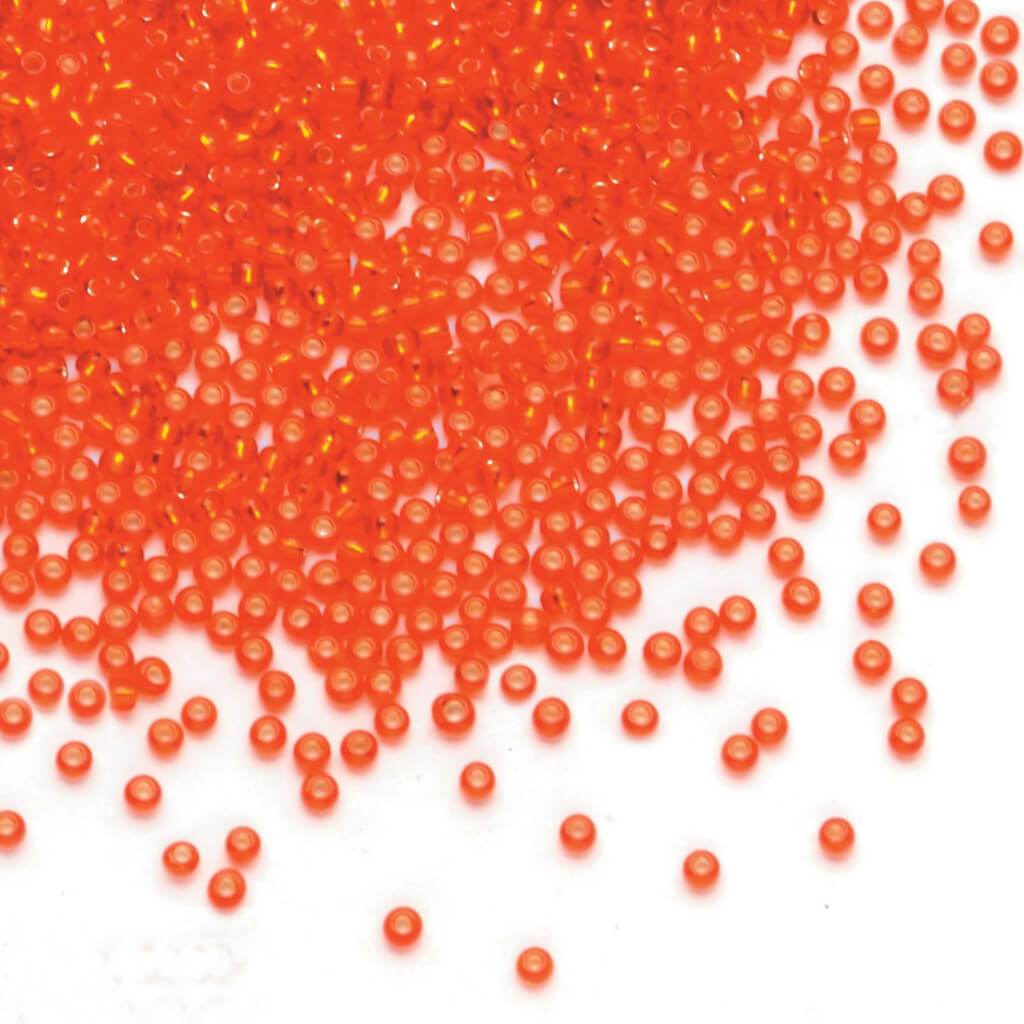 SEED BEAD SLVR ORANGE 10/0 24G 