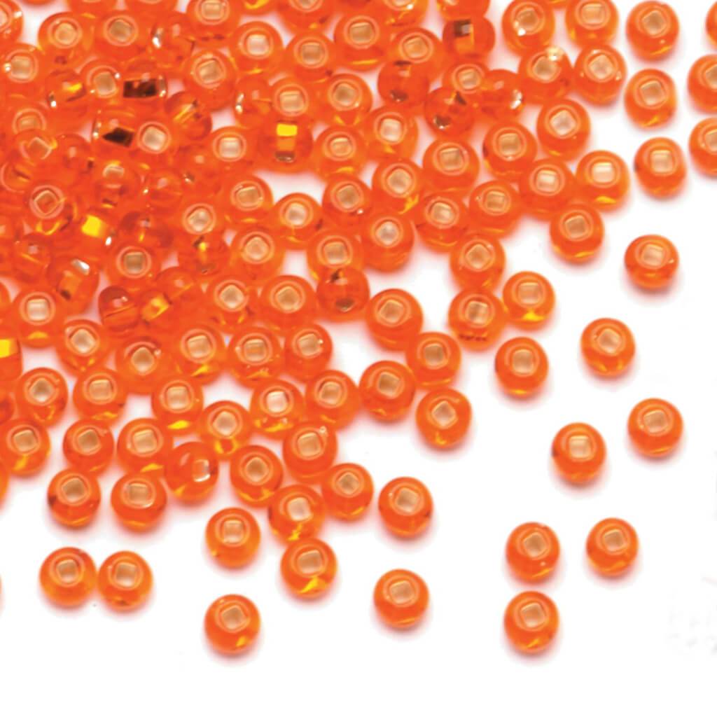 SEED BEAD SLVR ORANGE 6/0 24G 