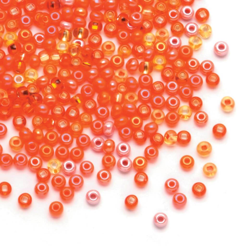 SEED BEAD ROYAL TANGERINE 6/0 24G 