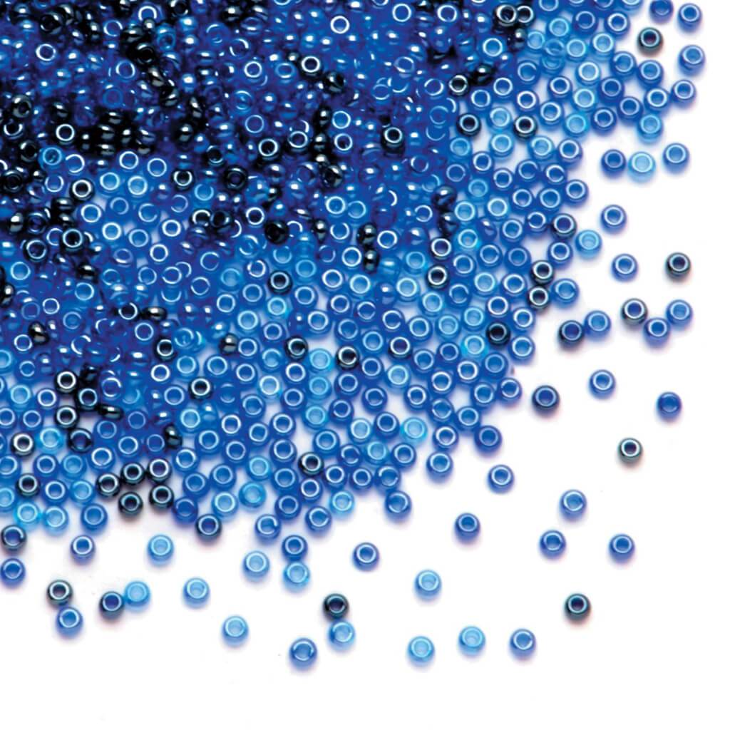 SEED BEAD SAPPHIRE MIX 10/0 24G 