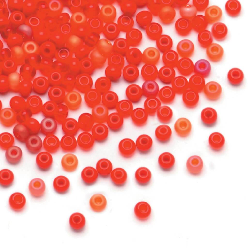 SEED BEAD POMEGRANATE FEAST6/0 24G 
