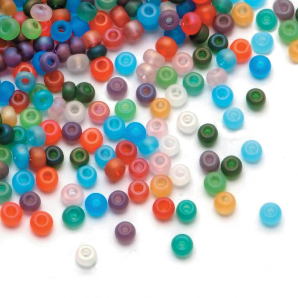 SEED BEAD TRNSP MULTICOLOR 6/0 24G 