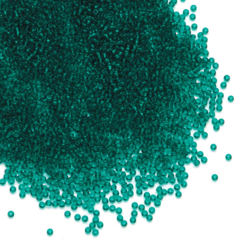 SEED BEAD TRNSPRNT EMERALD10/0 24G 