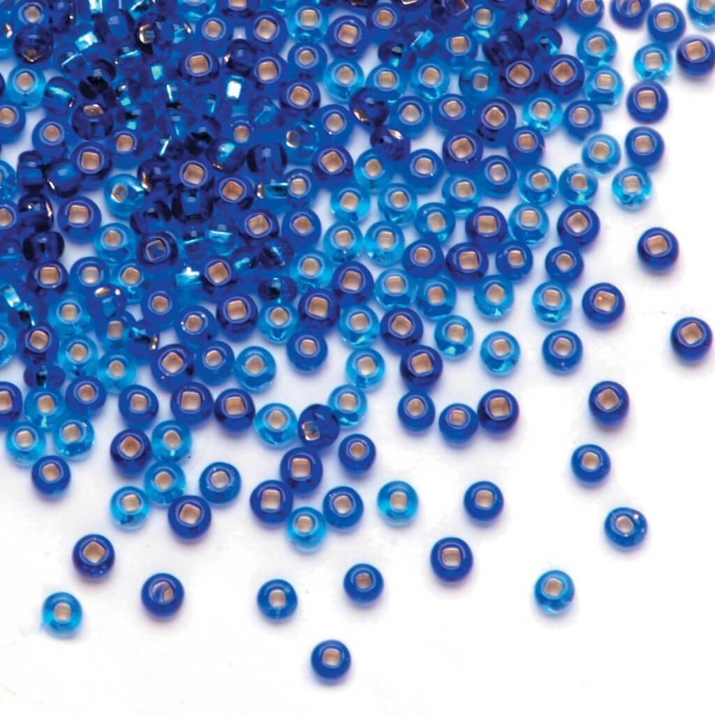 SEED BEAD SLVR LN SAPPHIRE 6/0 24G 
