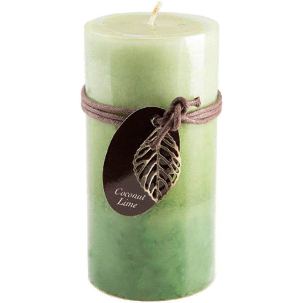 Dynamic Collections?® Layered Candles Coconut Lime 6-inch Pillar 