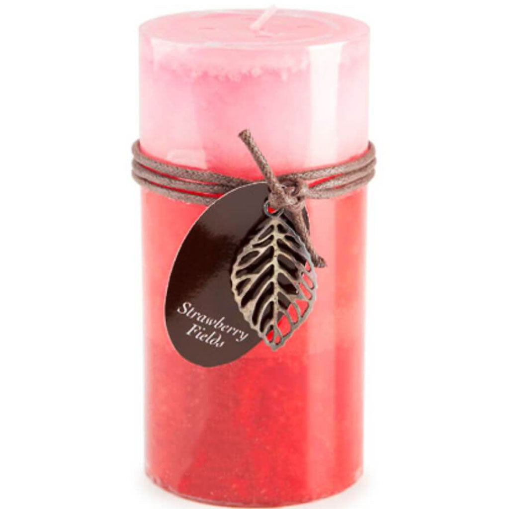 Dynamic Collections Layered Candles Strawberry Fields 6-inch Pillar 