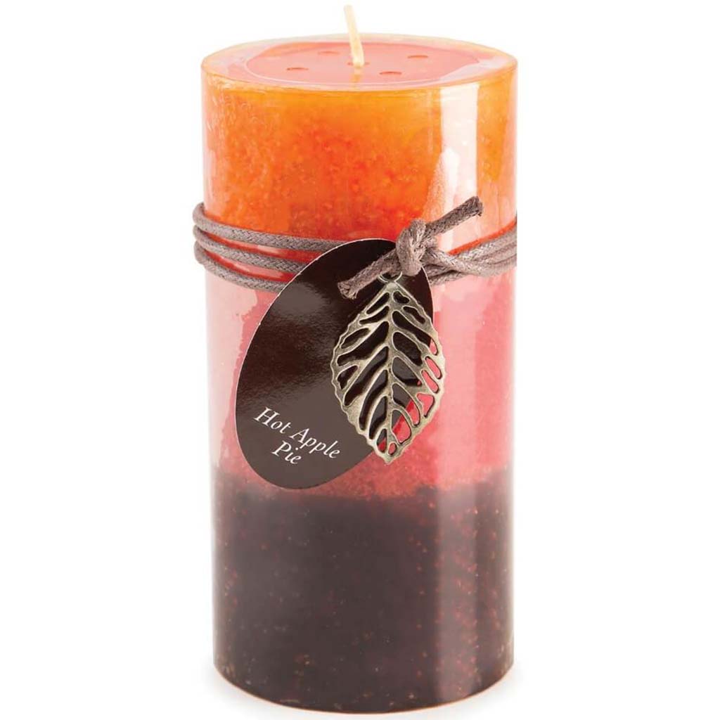 Candle Pillar Apple Pie, 3in X 6in 