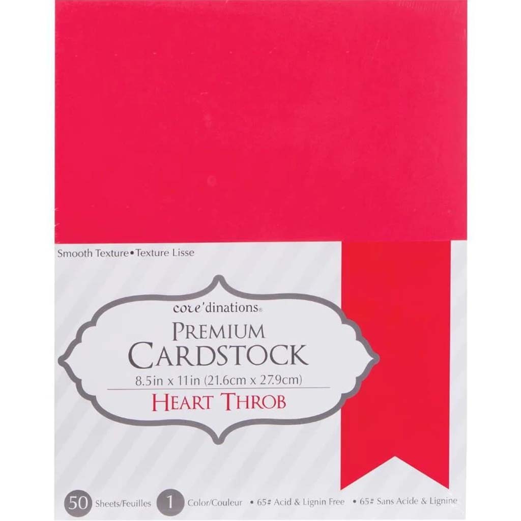 CARDSTOCK VALUE PACK SMOOTH HEART THROB 50PK 8.5X11 