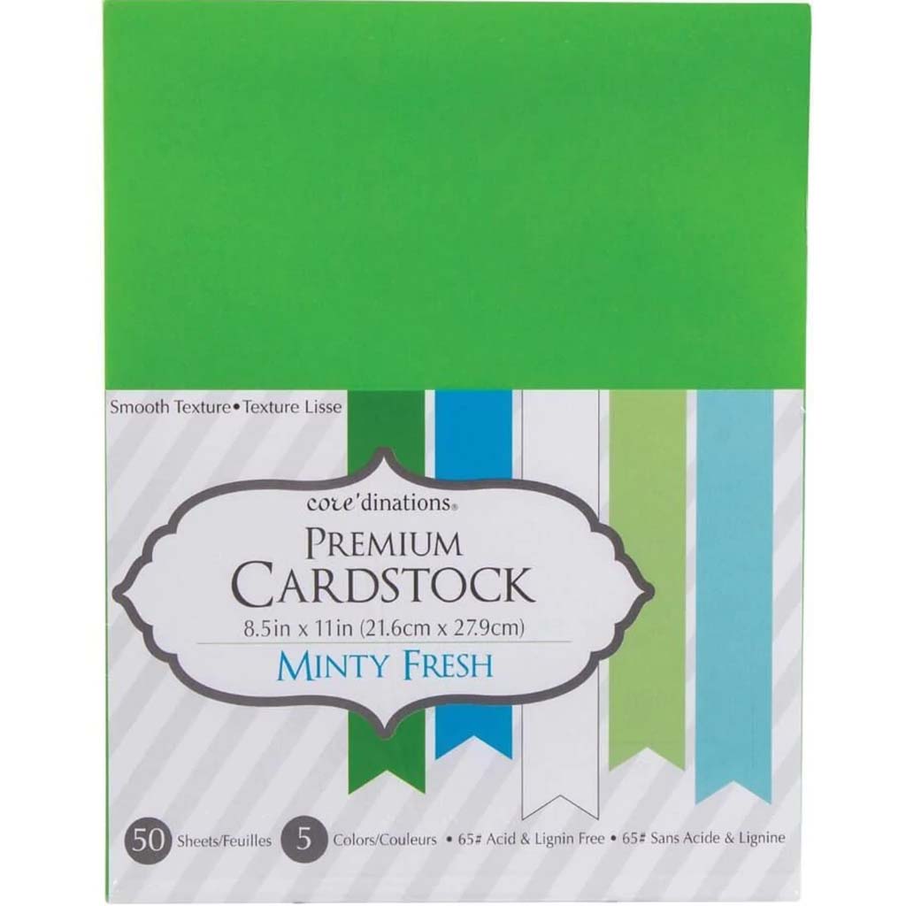 CARDSTOCK VALUE PACK SMOOTH MINTY FRESH 50PK 8.5X11 