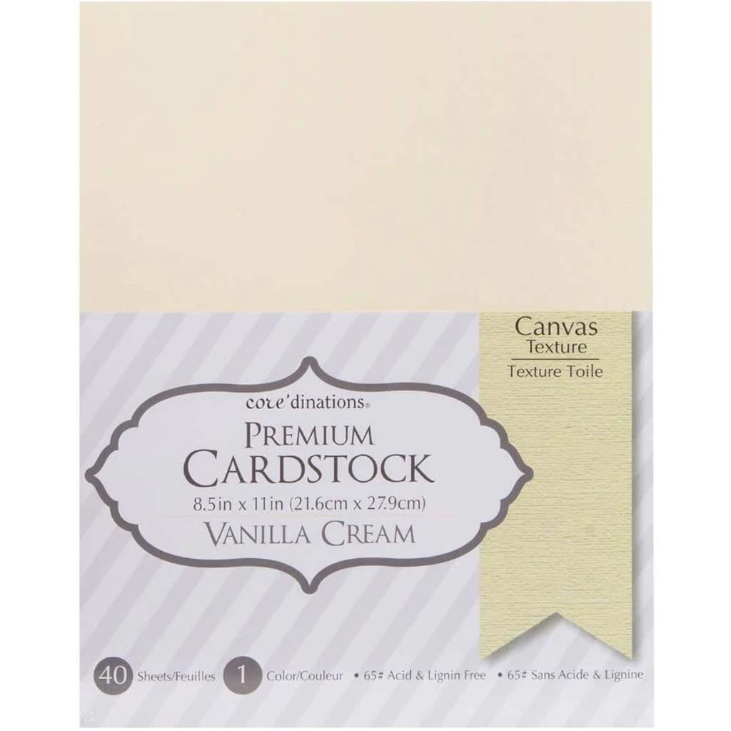 CARDSTOCK VALUE PACK TEXTURE VANILLA CREAM 40PK 8.5X11 