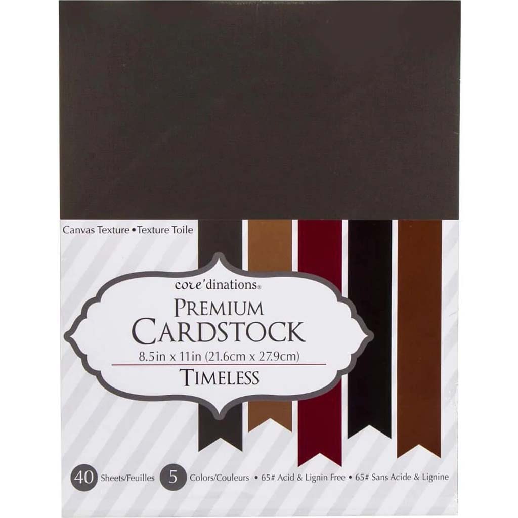 CARDSTOCK VALUE PACK TEXTURE TIMELESS 40PK 8.5X11 