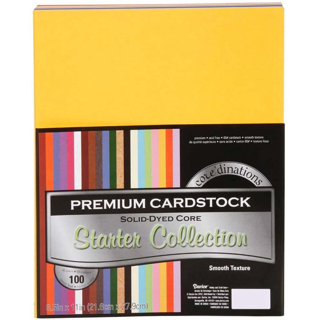 CARDSTOCK VALUE PACK SMOOTH STARTER COLLCTION 100PK 8.5X11 