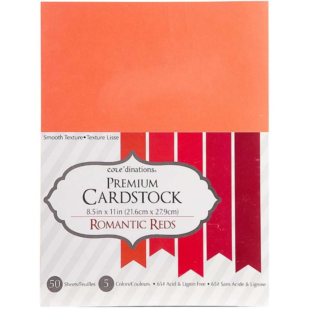 CARDSTOCK VALUE PACK SMOOTH ROMAN REDS 50PK 8.5X11 