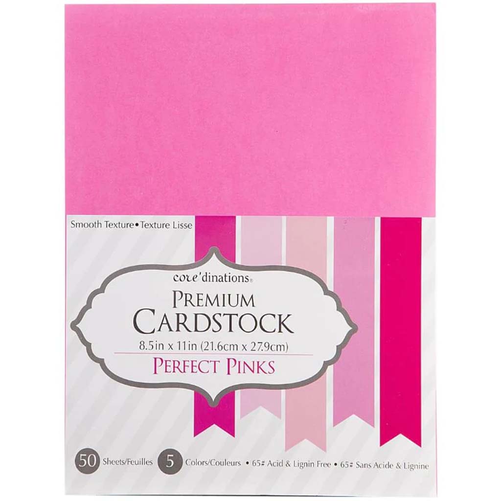 CARDSTOCK VALUE PACK SMOOTH PERFECT PINKS 50PK 8.5X11 