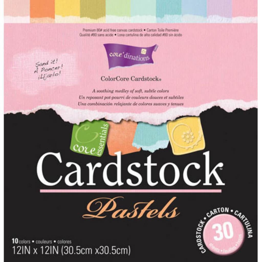 CARDSTOCK PASTELS 30PK 12X12 