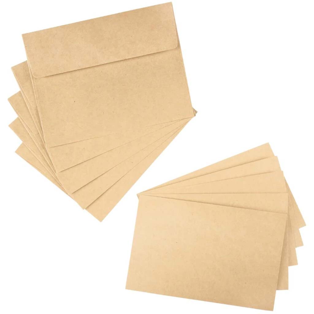 CARD &amp; ENVELOPE 25PK A2 KRAFT 