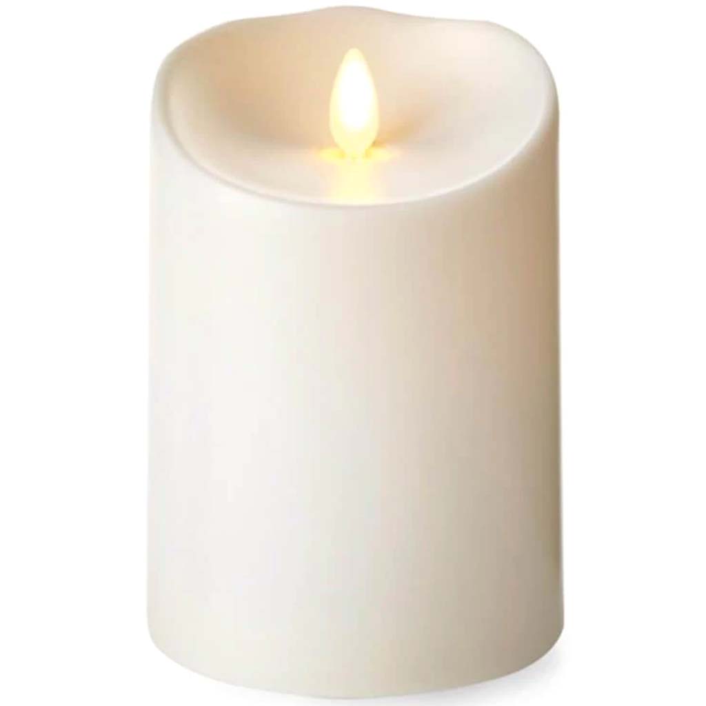 FLAMELESS CANDLE UNSCENTED OUTDOOR PILLAR CANDLE 5IN 