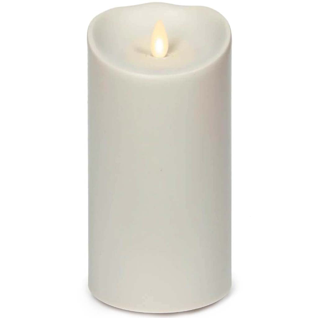 FLAMELESS CANDLE UNSCENTED WX OUTDOOR PILLAR CANDLE 7IN 