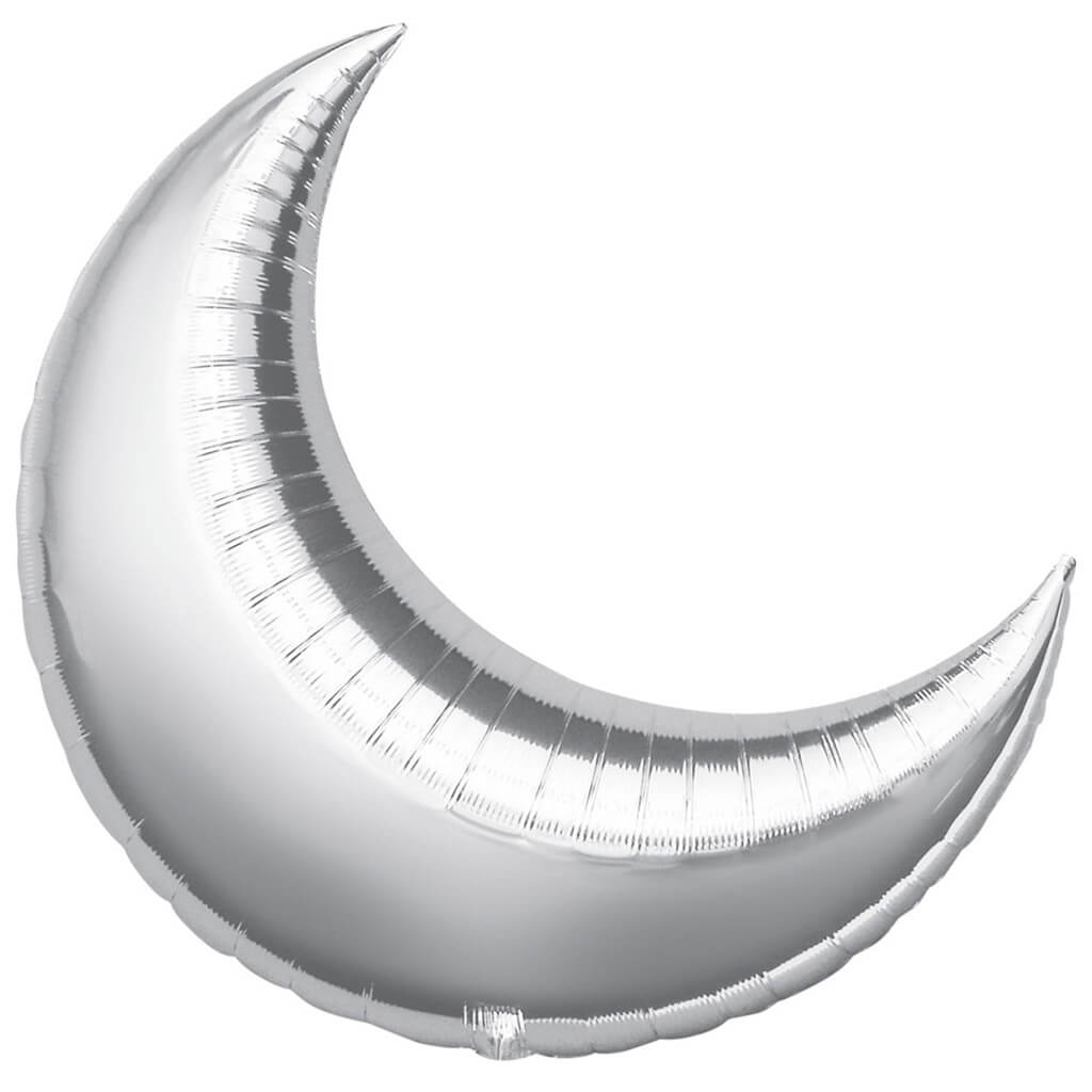 Shape Silver Crescent Ramadan Large