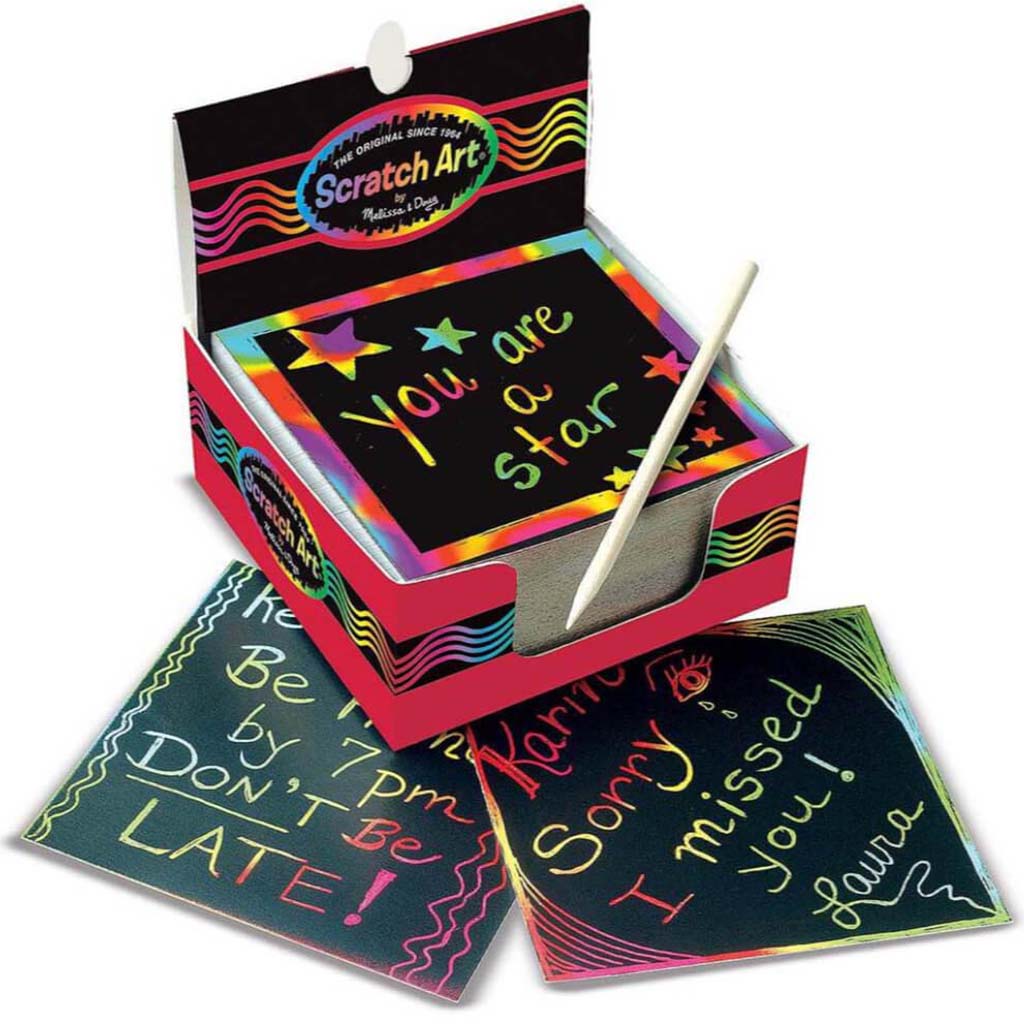 RAINBOW MINI SCRATCH ART NOTES (BOX OF 125) 