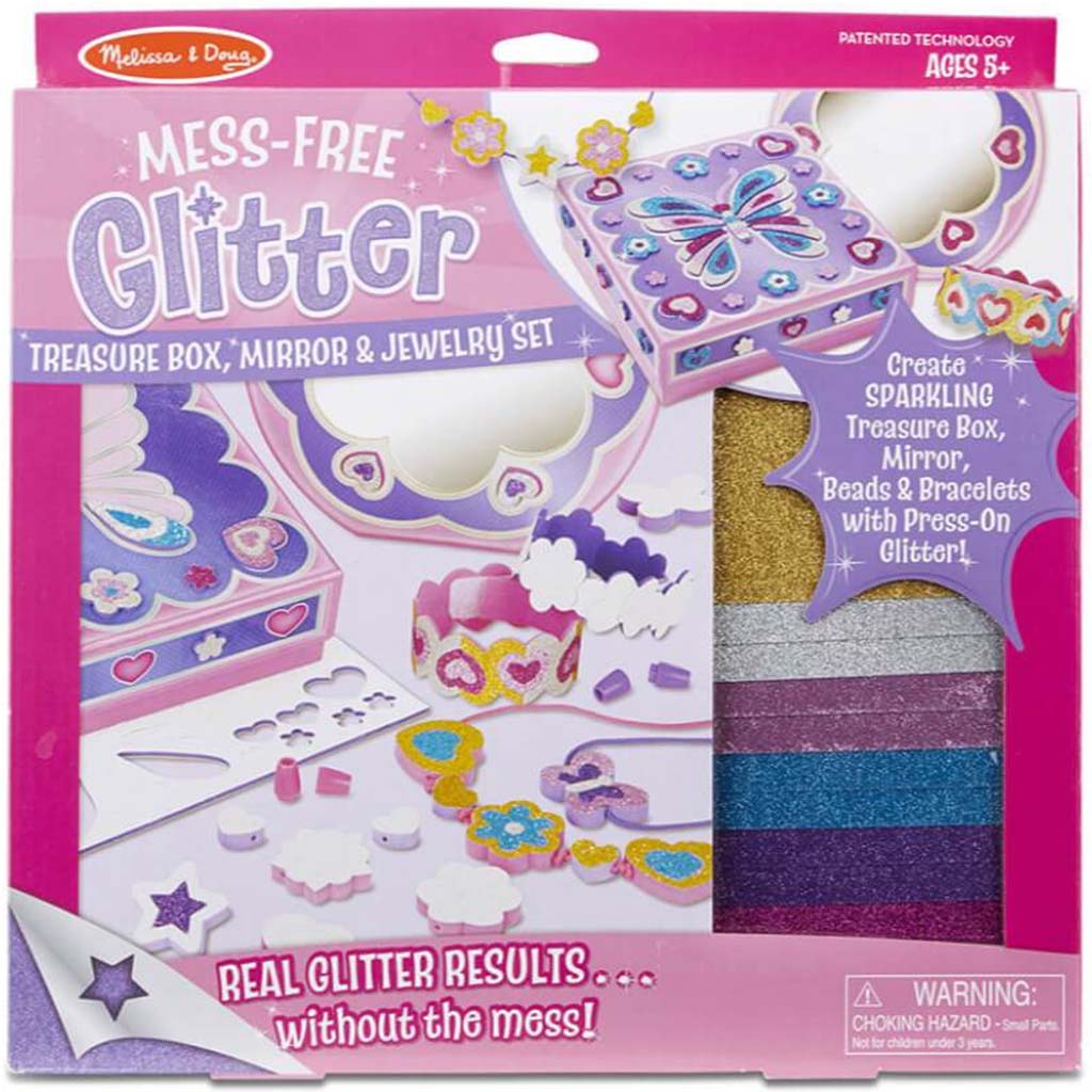 TREASURE BOX, MIRROR &amp; JEWELRY MESS-FREE GLITTER 