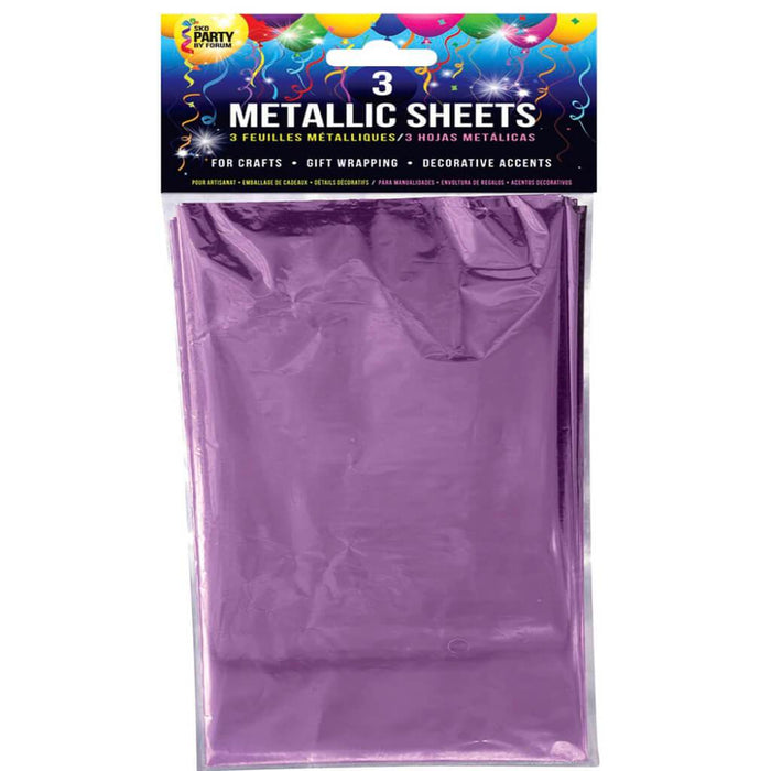 3PK METALLIC SHEETS - LT PK 