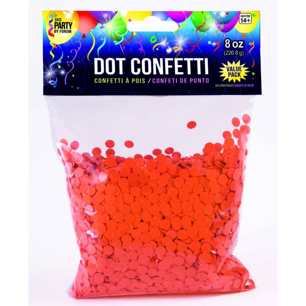 8OZ DOT CONFETTI ORANGE 