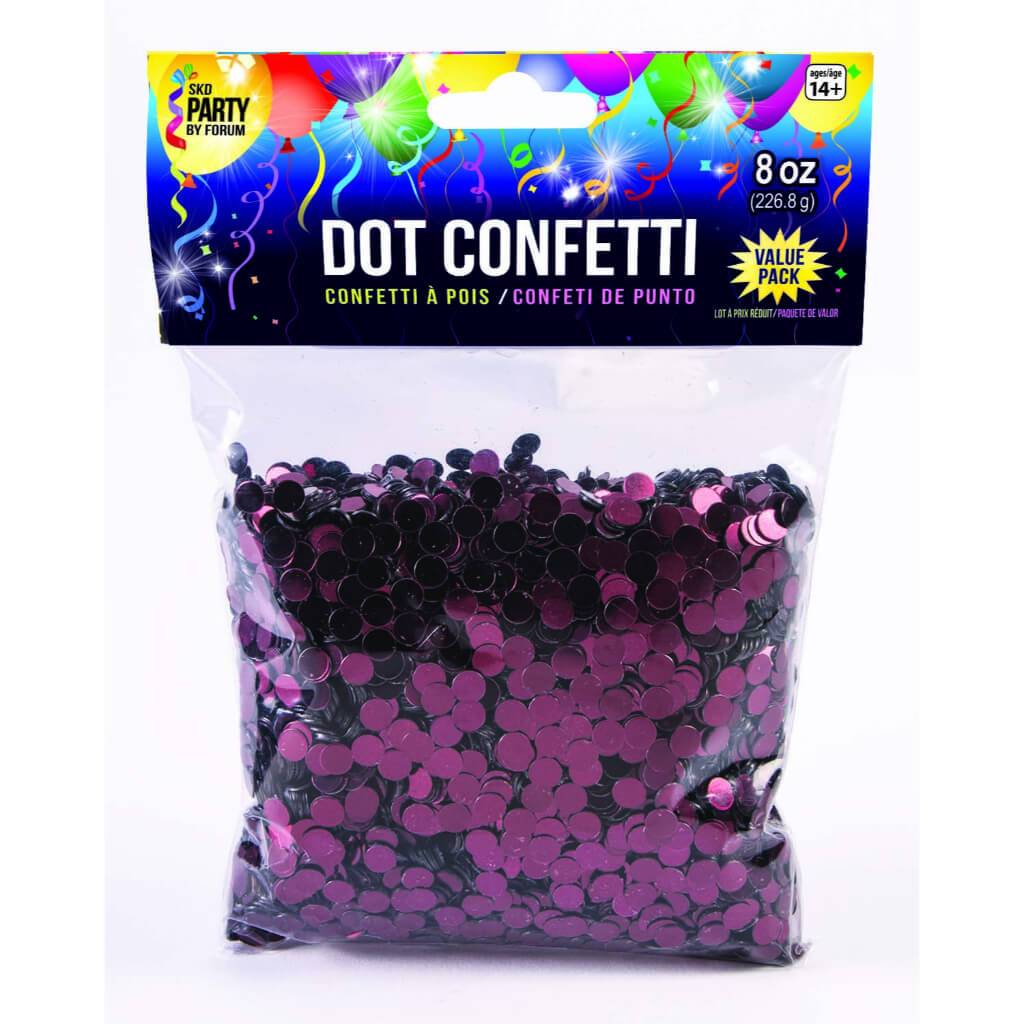 8OZ DOT CONFETTI BURGUNDY 