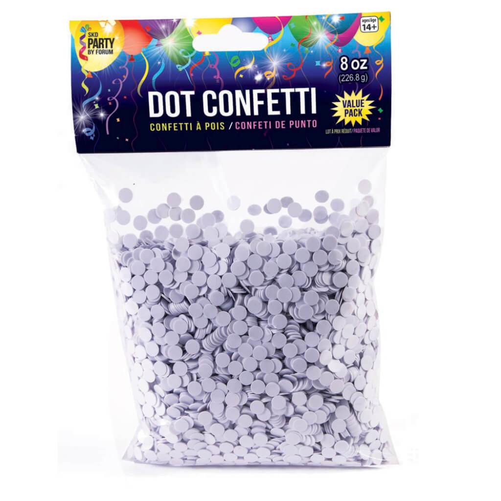 8OZ DOT CONFETTI WHITE 