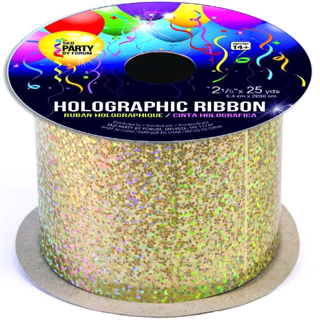 #40 RIBBON 25 YRD GOLD HOLO 