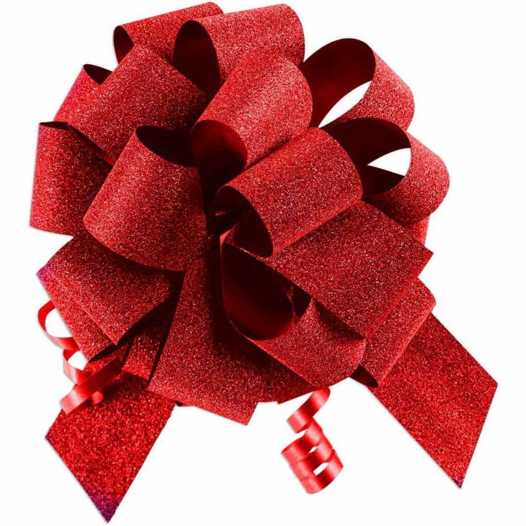 #9 DIAMOND DUST PULL BOW RED 