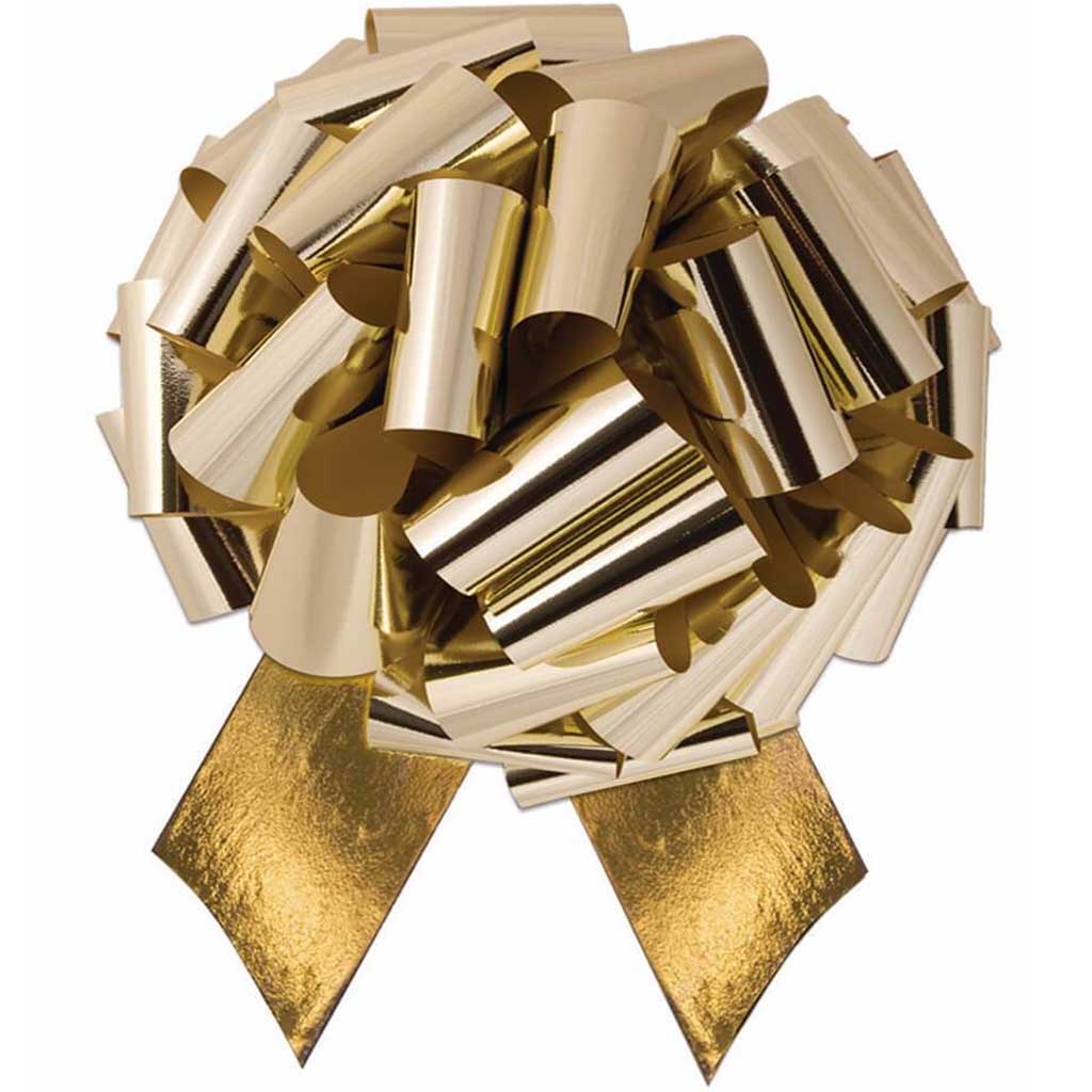 14&quot; XL PULL BOW METALLIC GOLD 