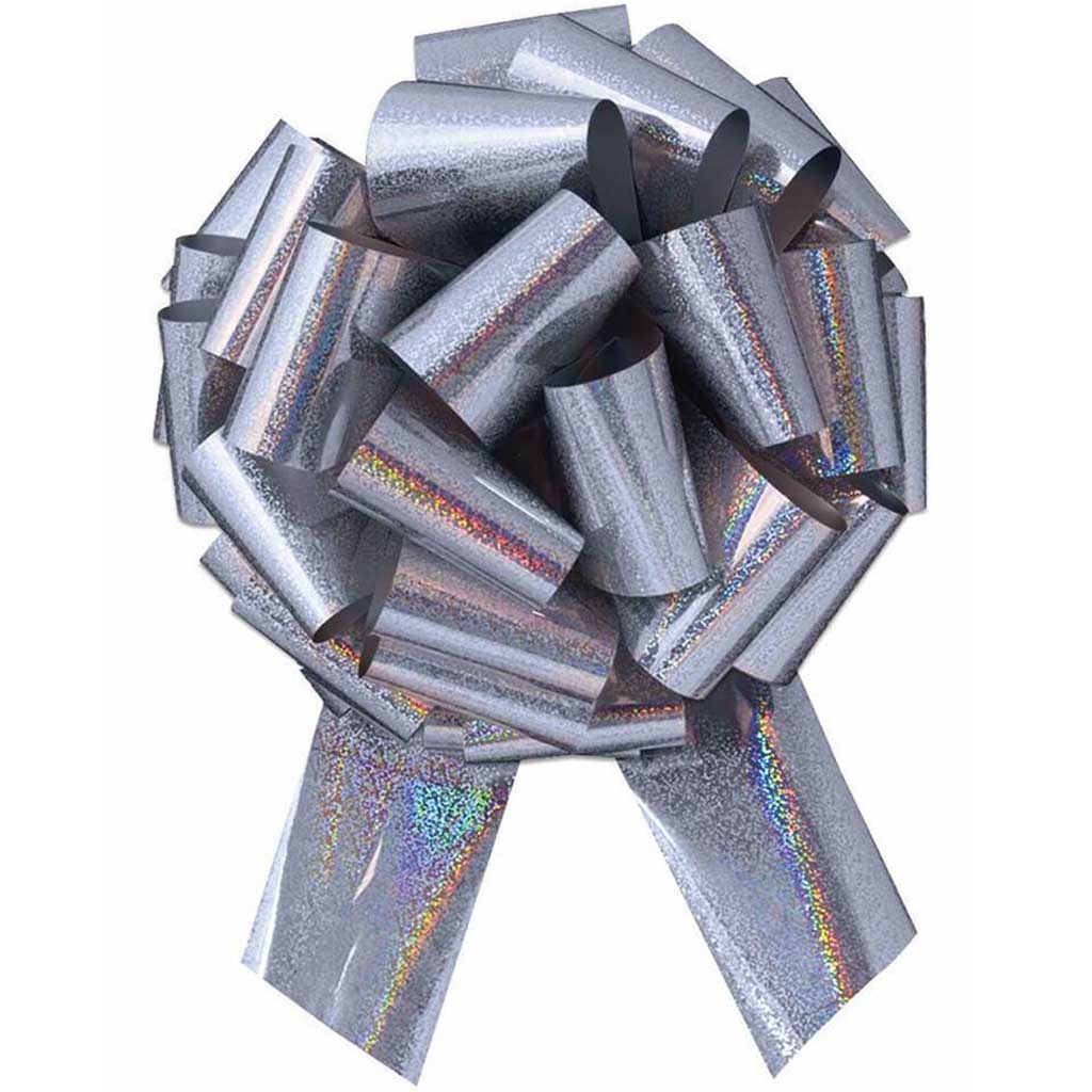 14" XL PULL BOW SILVER HOLO. 