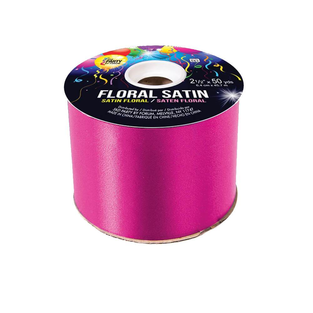 #40 FLORAL SATIN FUSCHIA 
